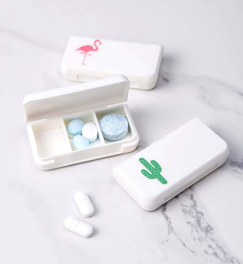 LINXI 4 Pack Small Pill Organizer, Individual Compartments Holds Vitamin, Medicine, Portable, Small Pill Container for Purse or Pocket - Image 2